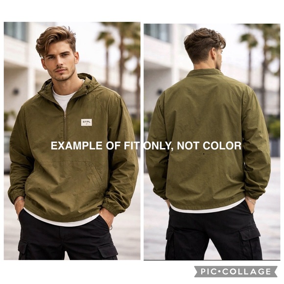 New! Staple Pigeon STPL Cream Half-zip Oversized Windbreaker Jacket Size Medium - Picture 3 of 11